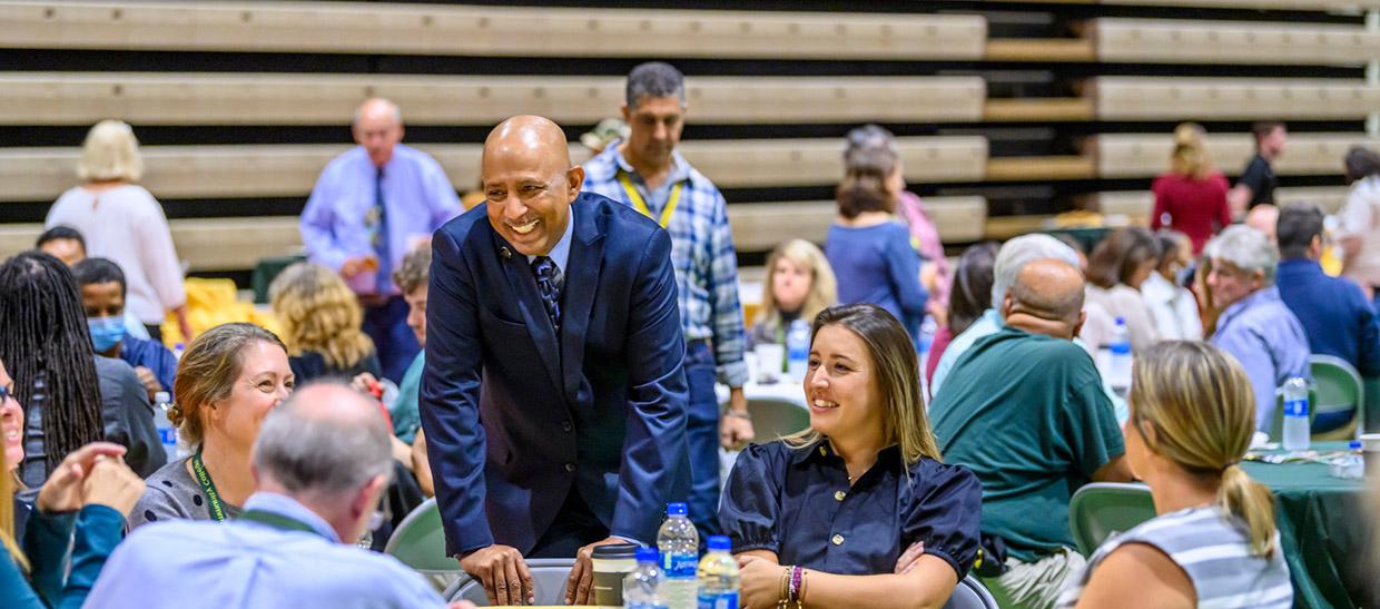 President Ramsammy with students